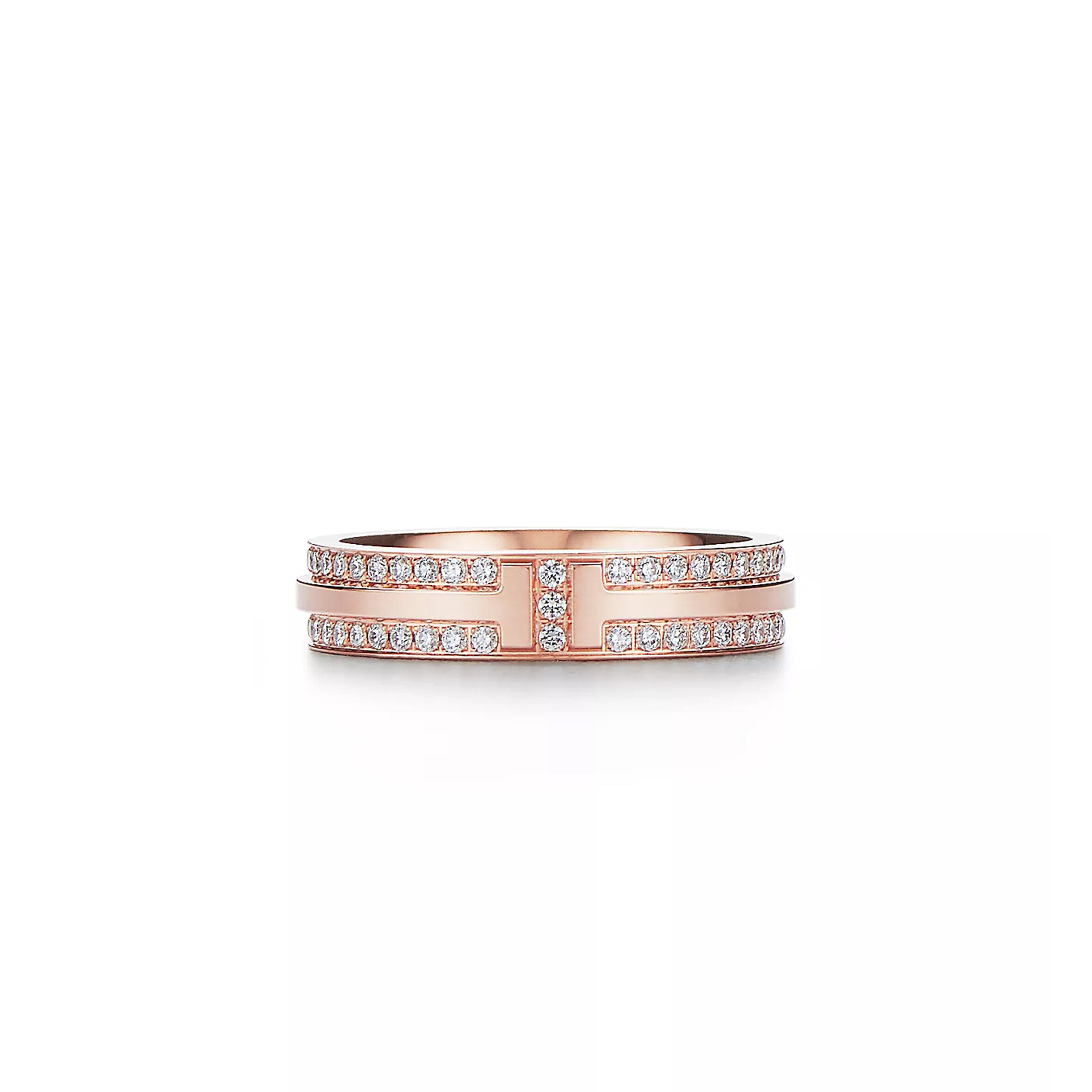 TIFFANY T NARROW PAVÉ DIAMOND RING 60151485